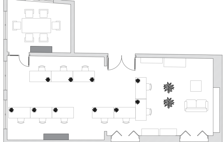 Plan aménagement bureaux association